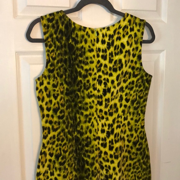 VTG Y2K moschino neon cheetah dress 10 - Picture 4 of 6